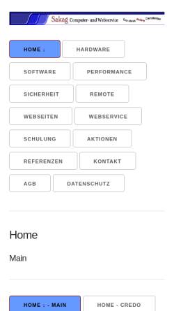 Vorschau der mobilen Webseite sakag.de, Sakag Computer- und Webservice