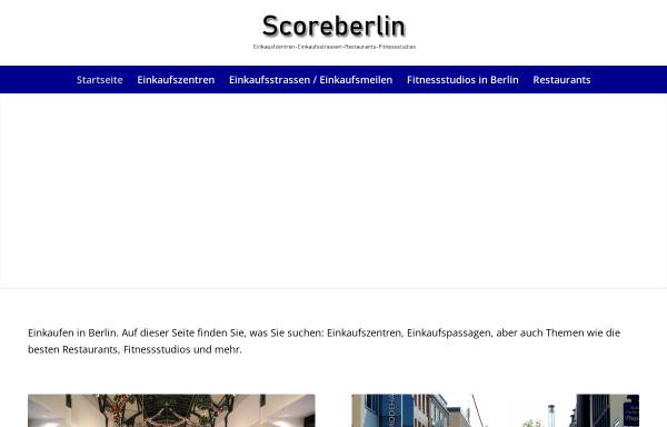 Vorschau von www.scoreberlin.de, Scoreberlin GmbH