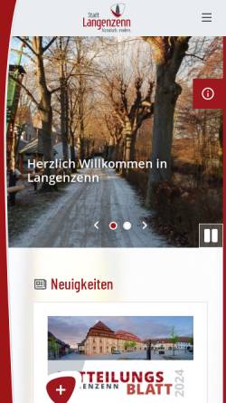 Vorschau der mobilen Webseite www.langenzenn.de, Langenzenn