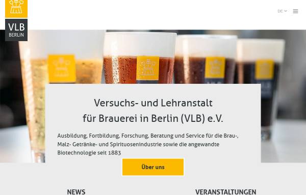 Vorschau von www.vlb-berlin.org, Versuchs- und Lehranstalt für Brauerei in Berlin (VLB)