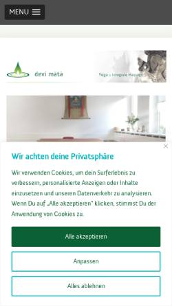 Vorschau der mobilen Webseite www.devimata.de, Devi Mata