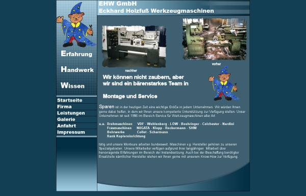 Vorschau von ehw-gmbh.com, EHW GmbH - Eckhard Holzfuss Werkzeugmaschinen