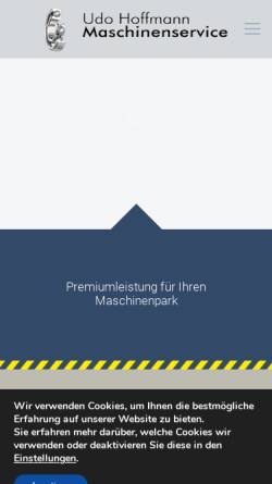 Vorschau der mobilen Webseite www.hoffmann-maschinenservice.de, Udo Hoffmann Maschinenservice