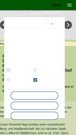 Vorschau der mobilen Webseite www.ferienwohnungen-im-bayerischen-wald.de, Schmöllerhof Grund