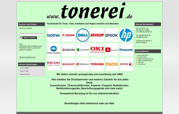 Vorschau von www.tonerei.de, Gerhard Schweitzer Toner-Service