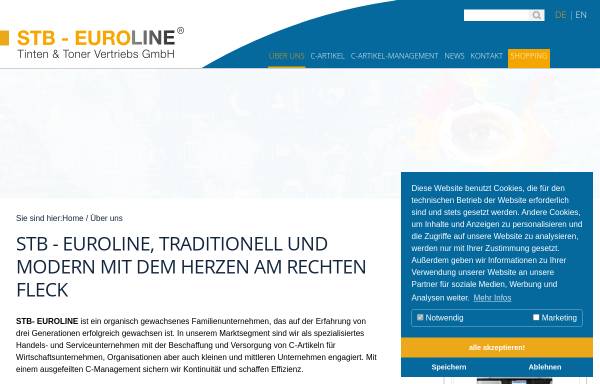 Vorschau von www.euroline.co.at, Tinten und Toner Vertriebs GmbH