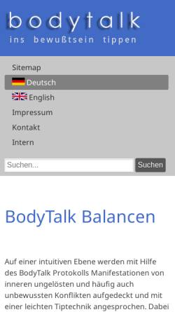 Vorschau der mobilen Webseite bodytalk.axelebert.net, Ebert, Axel