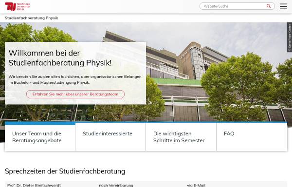Vorschau von www.naturwissenschaften.tu-berlin.de, Allgemeine Studienberatung an der TU-Berlin
