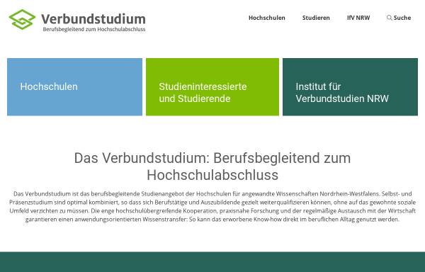 Vorschau von www.verbundstudium.de, Das Verbundstudium - NRW-Fachhochschulverbund