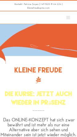Vorschau der mobilen Webseite www.kleinefreude.de, Kleine Freude