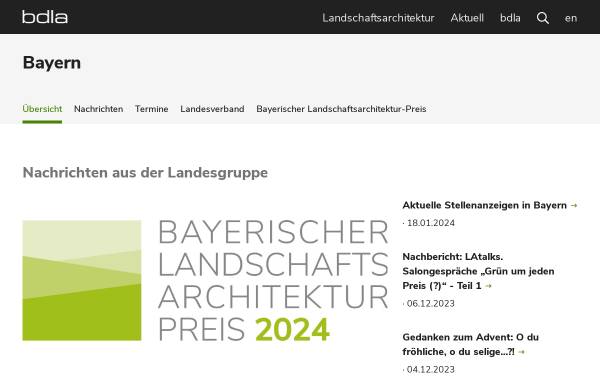 Vorschau von www.bayern.bdla.de, BDLA Bayern