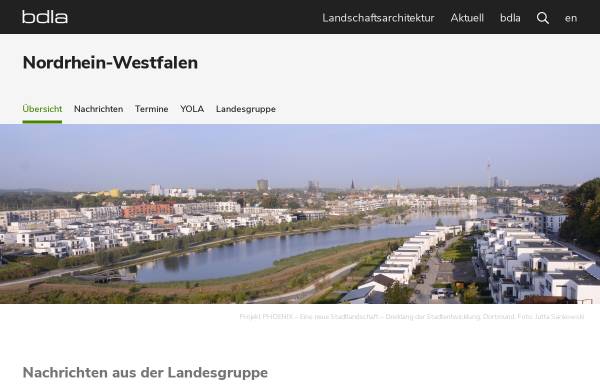 Vorschau von www.bdlanw.bdla.de, BDLA NW - Landesgruppe Nordrhein-Westfalen