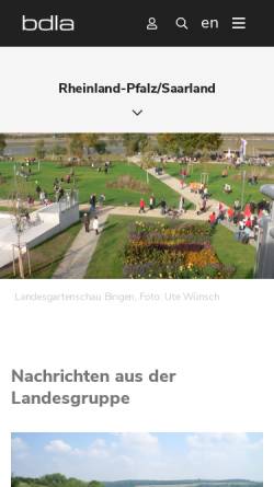 Vorschau der mobilen Webseite www.rps.bdla.de, BDLA Rheinland-Pfalz/Saarland