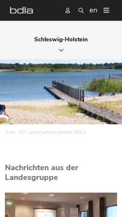 Vorschau der mobilen Webseite www.bdla.de, BDLA Schleswig-Holstein