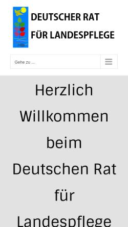Vorschau der mobilen Webseite www.landespflege.de, Deutscher Rat für Landespflege