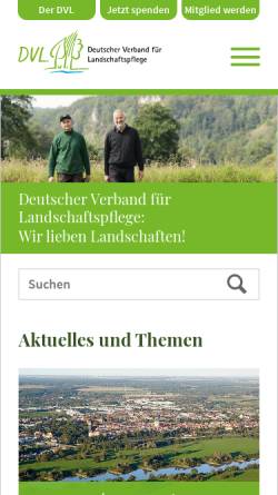 Vorschau der mobilen Webseite www.lpv.de, LPV - Deutscher Verband für Landschaftspflege