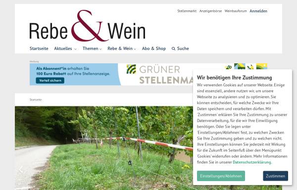 Vorschau von www.rebeundwein.de, Rebe & Wein