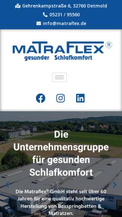Vorschau der mobilen Webseite www.matraflex.de, Matraflex GmbH