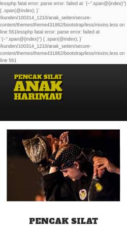Vorschau der mobilen Webseite www.anak-harimau.at, Pencak Silat Anak Harimau - Indonesische Kampfkunst in Wien