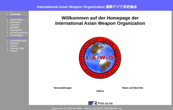 Vorschau von iawo.de, International asian weapon organisation, Bayreuth