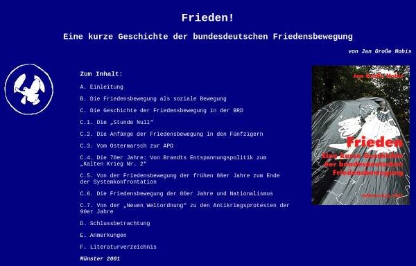 Vorschau von www.friedensbewegung.org, Eine kurze Geschichte der bundesdeutschen Friedensbewegung