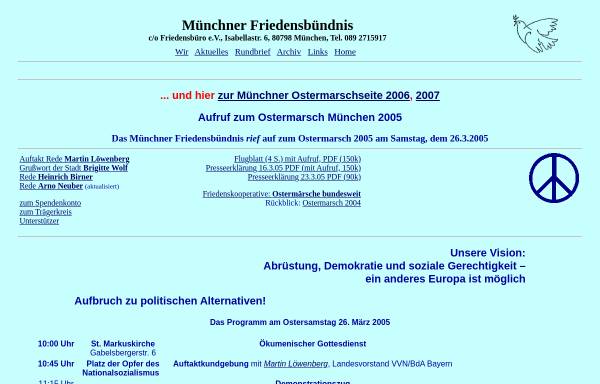 Münchner Friedensbündnis - Ostermarsch München 2005