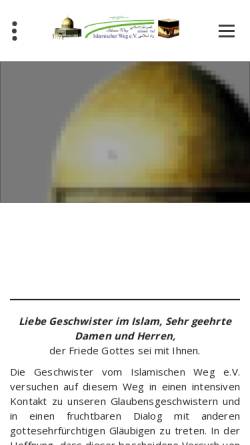 Vorschau der mobilen Webseite www.islamischer-weg.de, Islamischer Weg e.V.