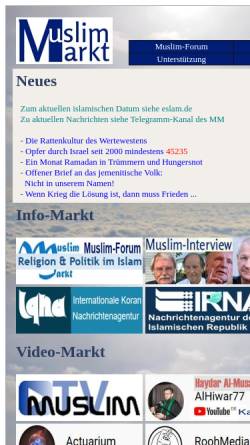 Vorschau der mobilen Webseite www.muslimmarkt.de, MuslimMarkt.de