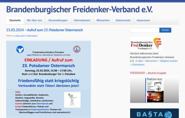 Vorschau von www.brandenburger-freidenker.de, Brandenburgischer Freidenker-Verband e.V.