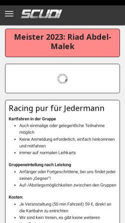 Vorschau der mobilen Webseite www.scudi-kart-cup.de, Scuderia Avus Kart Cup