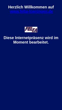 Vorschau der mobilen Webseite www.felta-loeningen.de, Felta-Tankstelle