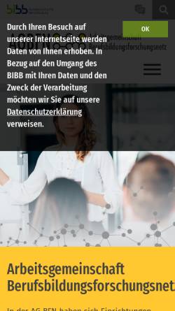 Vorschau der mobilen Webseite www.kibb.de, KIBB - Berufsbildung und Berufsbildungsforschung