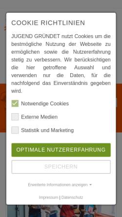 Vorschau der mobilen Webseite www.jugend-gruendet.de, Jugend gründet