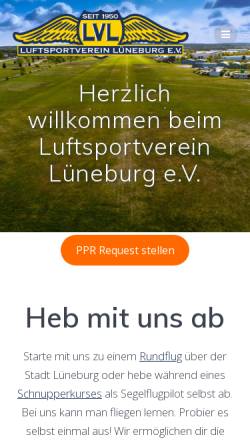 Vorschau der mobilen Webseite www.edhg.de, Luftsportverein Lüneburg e.V.