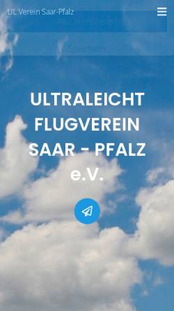 Vorschau der mobilen Webseite www.leichtflieger.de, Ultraleicht Flugverein Saar-Pfalz