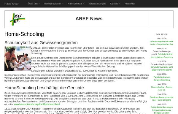 Vorschau von www.aref.de, AREF-News: Home-Schooling aus Gewissensgründen