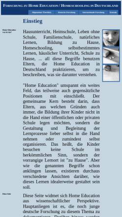 Vorschau der mobilen Webseite www.homeschooling-forschung.de, Home Education in Deutschland