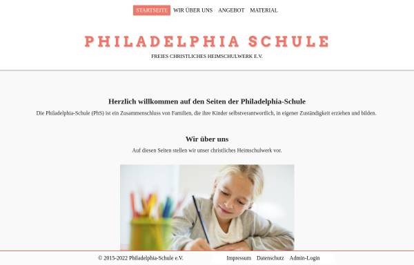 Vorschau von www.philadelphia-schule.de, Philadelphia-Schule e.V.