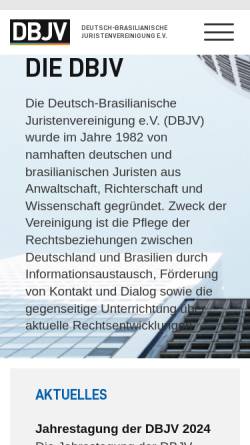 Vorschau der mobilen Webseite www.dbjv.de, Deutsch-Brasilianische Juristenvereinigung e.V.