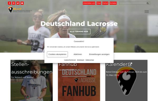 Vorschau von www.dlaxv.de, Deutscher Lacrosse Verband e.V.