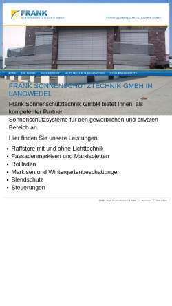 Vorschau der mobilen Webseite www.franksonnenschutz.de, Frank Sonnenschutztechnik GmbH