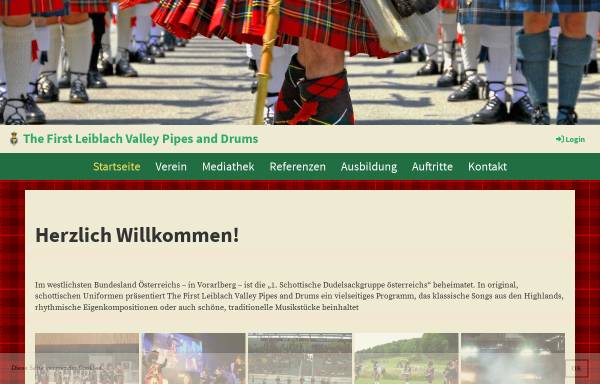Vorschau von www.dudelsackgruppe.com, Erste schottische Dudelsackgruppe Österreichs