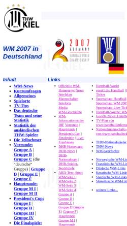 Vorschau der mobilen Webseite archiv.thw-handball.de, THW Kiel - WM 2007 in Deutschland