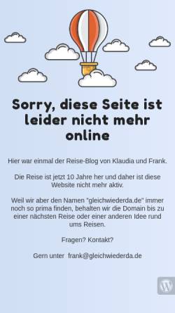 Vorschau der mobilen Webseite www.gleich-wieder-da.de, Gleich wieder da [Klaudia & Frank]