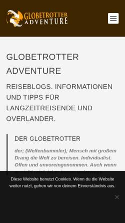 Vorschau der mobilen Webseite www.globetrotter-adventure.de, Globetrotter Adventure 2005/2006 [Robert Kasalo]