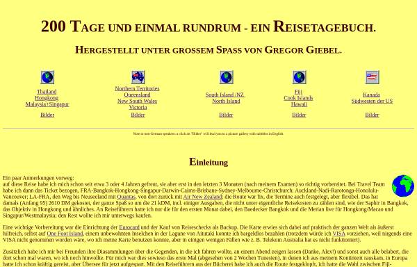 Vorschau von www.drgiebel.de, In 200 Tagen einmal rundrum [Gregor Giebel]