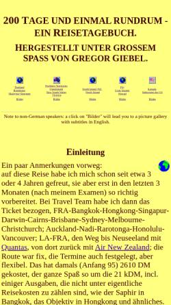 Vorschau der mobilen Webseite www.drgiebel.de, In 200 Tagen einmal rundrum [Gregor Giebel]