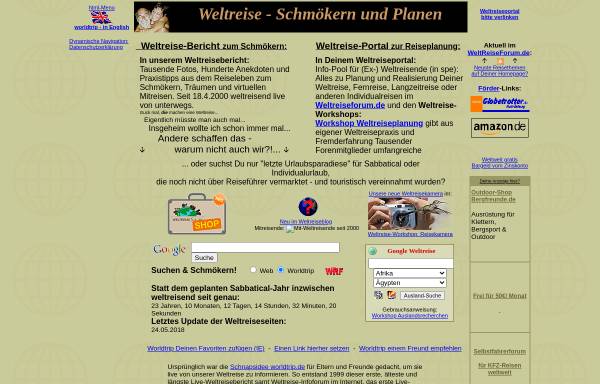 Vorschau von www.worldtrip.de, Weltreise - Schmökern und Planen [Astrid & Martin Buder]