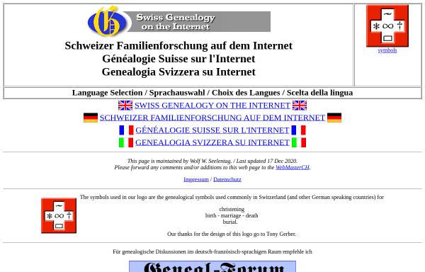 Vorschau von kunden.eye.ch, Schweizer Familienforschung auf dem Internet