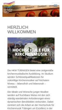 Vorschau der mobilen Webseite www.kirchenmusikhochschule.de, Hochschule für Kirchenmusik